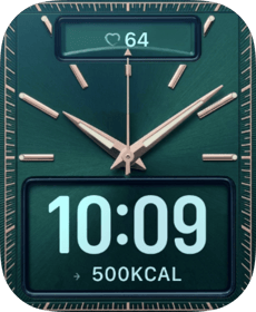 Teal Elegance Apple Watch face - Luxury