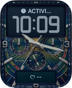 Teal Multi Dial Apple Watch face - Luxury