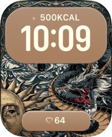 Vintage Dragon Scroll Apple Watch face - Special Collections