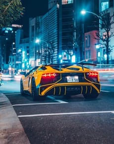 🏎️ Lamborghini Aventador City Nights Apple Watch face - Cars
