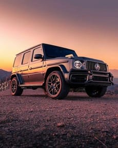 🌅 Mercedes-Benz G-Wagon Sunset Apple Watch face - Cars