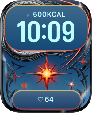 Chrome Starburst Apple Watch face