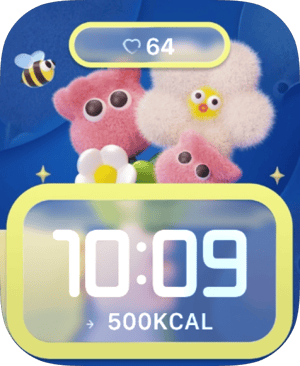 Cloud Teddy Picnic Apple Watch face - Nature