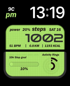 Duo Green Apple Watch face