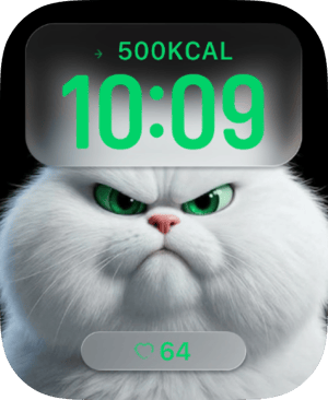 Fluffy White Persian Apple Watch face - Animals