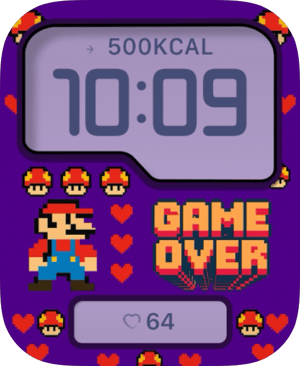 Game Over Mario Apple Watch face - Video Games