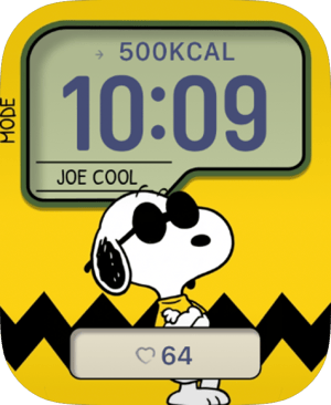 Joe Cool Snoopy Face Apple Watch face