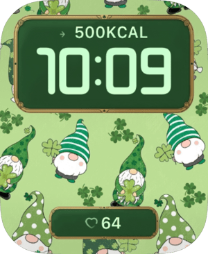 Lucky Gnome Garden Apple Watch face