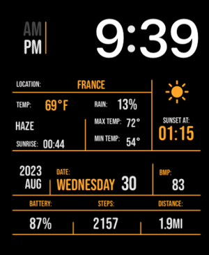 Minimalist Duo Apple Watch face