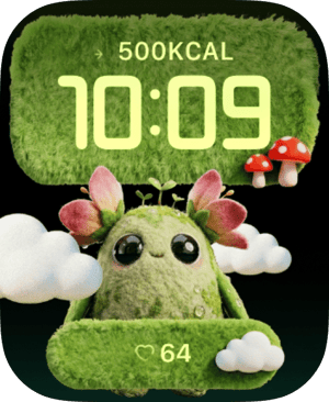 Moss Bloom Apple Watch face
