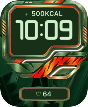 Neon Flux Apple Watch face