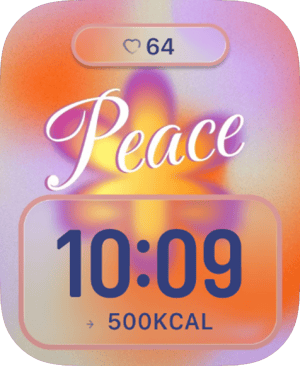 Pastel Peace Apple Watch face - Art