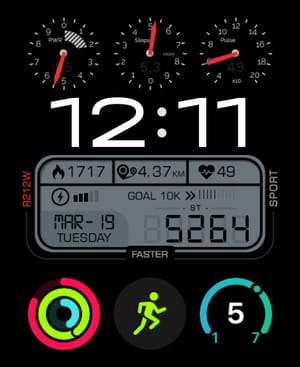 Racer Apple Watch face