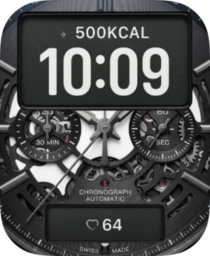 Shadow Skeleton Apple Watch face - Luxury