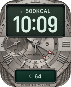 Silver Reserve Apple Watch face - Luxury