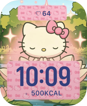 Sleepy Hello Kitty Apple Watch face