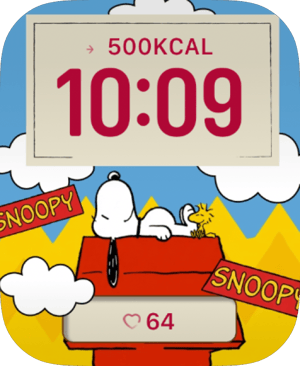 Snoopy Clouds Face Apple Watch face