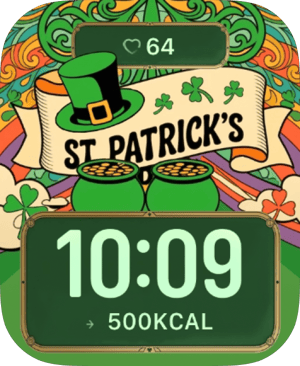 St. Patrick’s Gold Apple Watch face