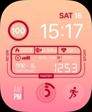 Stride Apple Watch face
