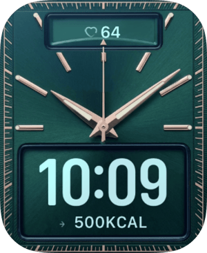 Teal Elegance Apple Watch face - Luxury