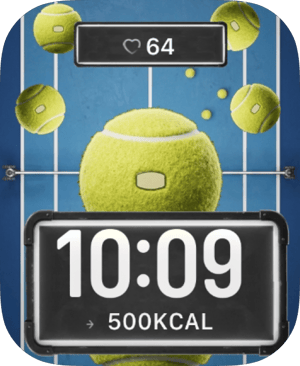 Tennis Court Bounce Apple Watch face
