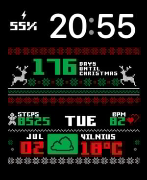 🎄 Ugly Sweater Plus Apple Watch face