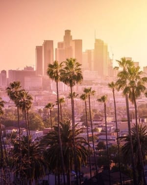 🌅 LA Skyline at Sunset Apple Watch face - Cities