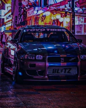 🌃 JDM Night Street Apple Watch face - Cars