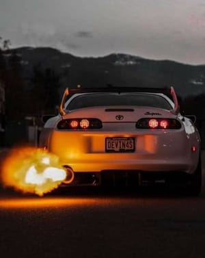 🔥 JDM Supra Flame Exhaust Apple Watch face - Cars