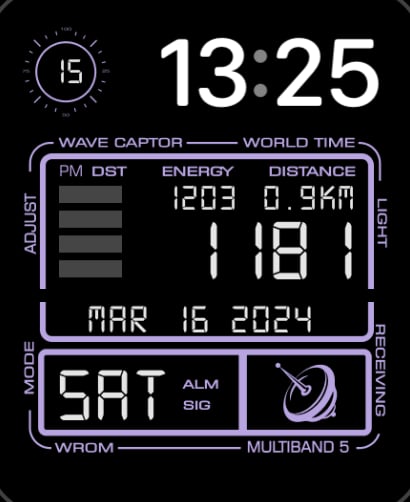 Chrono watch face