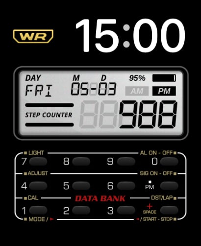 Calculator watch face