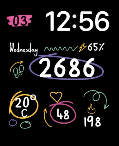 ✏️ Drawings Duo watch face