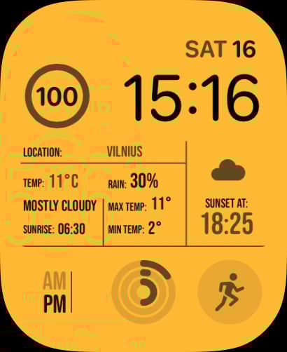 Forecast watch face