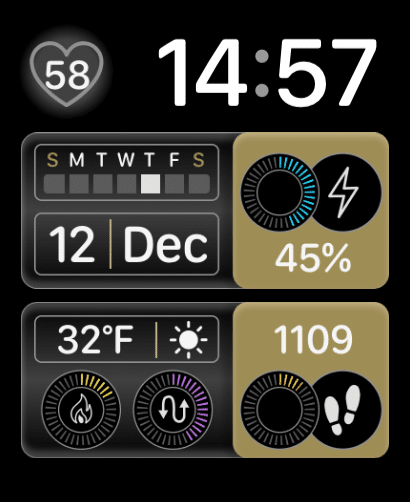 Panels watch face