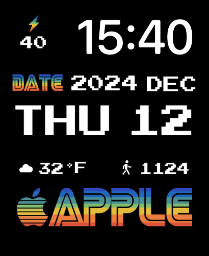 Retro Apple watch face
