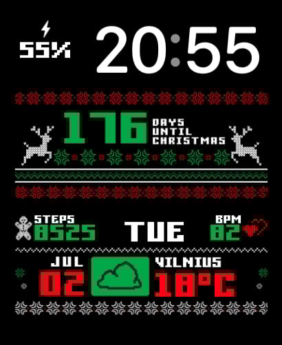 🎄 Ugly Sweater Plus watch face