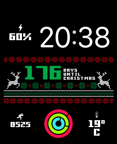 🎄 Ugly Sweater Countdown watch face