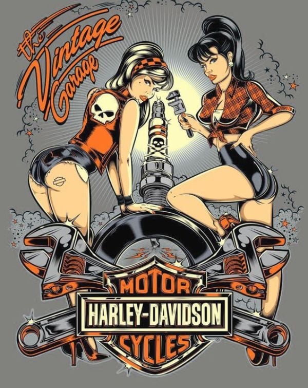 🏍️ Vintage Harley-Davidson watch face