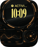 Amber Orbit Apple Watch face - Space and Sci-Fi
