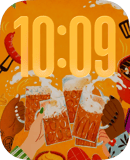 Amber Toast watch face preview for Apple Watch