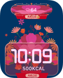 Amor Bloom watch face preview for Apple Watch