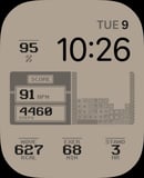 A retro-themed Arcade Blocks watch face featuring pixelated block-stacking game graphics and activity metrics.
