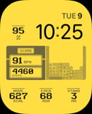 Arcade Yellow watch face preview for Apple Watch