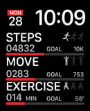 Athlete Goals Duo watch face preview for Apple Watch