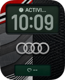 Audi Carbon Rings watch face preview for Apple Watch