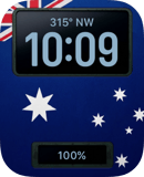 Australia Flag watch face preview for Apple Watch