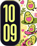 Avo Love watch face preview for Apple Watch