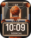 Basketball Glow watch face preview for Apple Watch