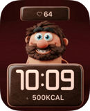 Bearded Puppet Charm watch face preview for Apple Watch
