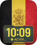 Belgium Flag watch face preview for Apple Watch